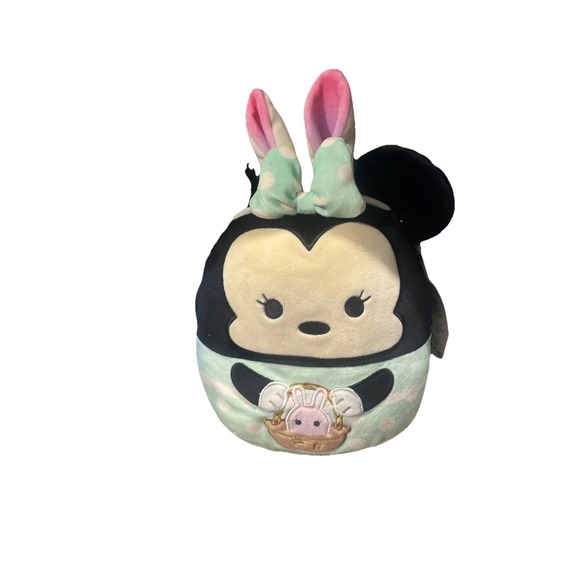 Squishmallows Disney Minnie Mouse with Bunny Ears 8" Easter Plush NWT Basket - Picture 4 of 5